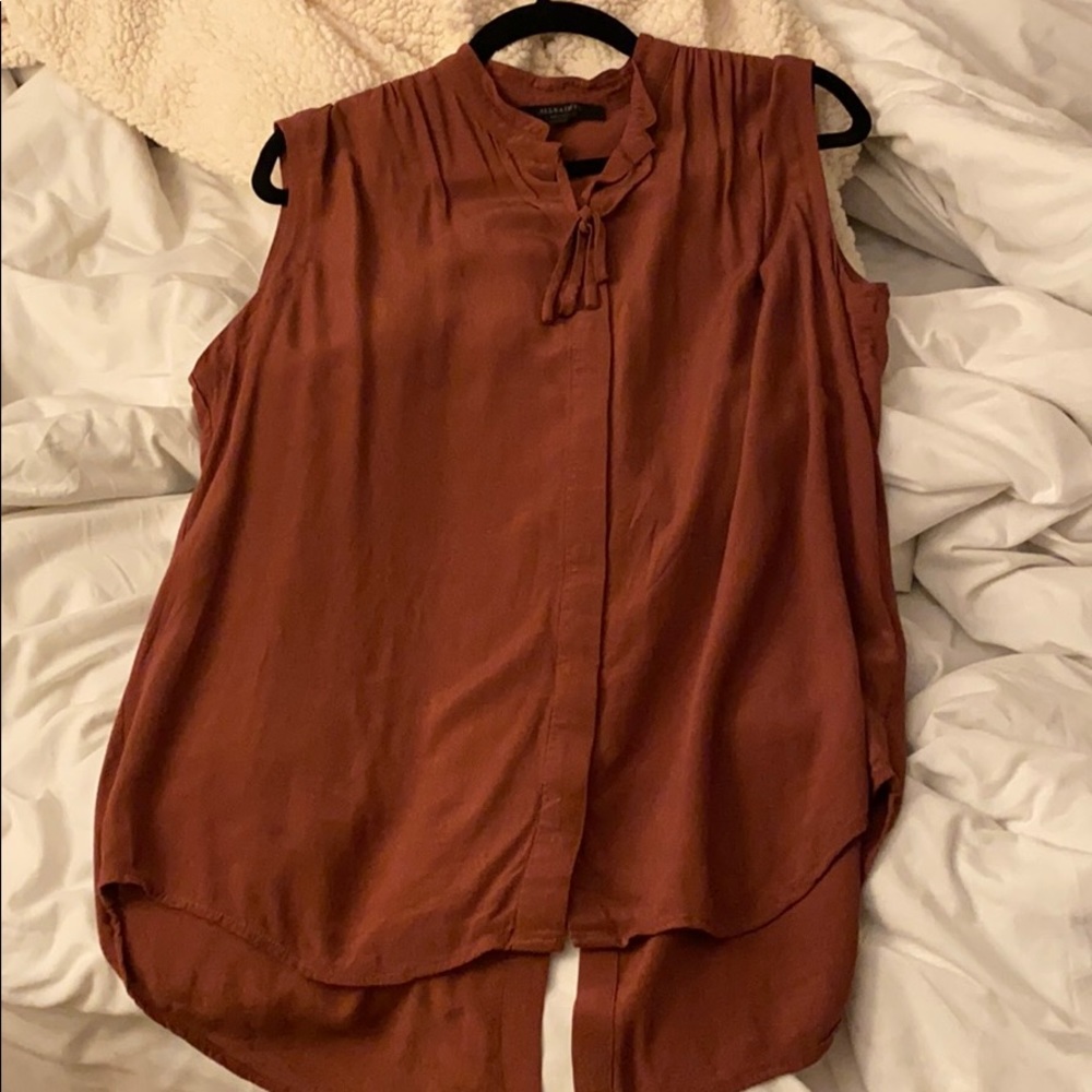 All Saints burnt orange tunic M